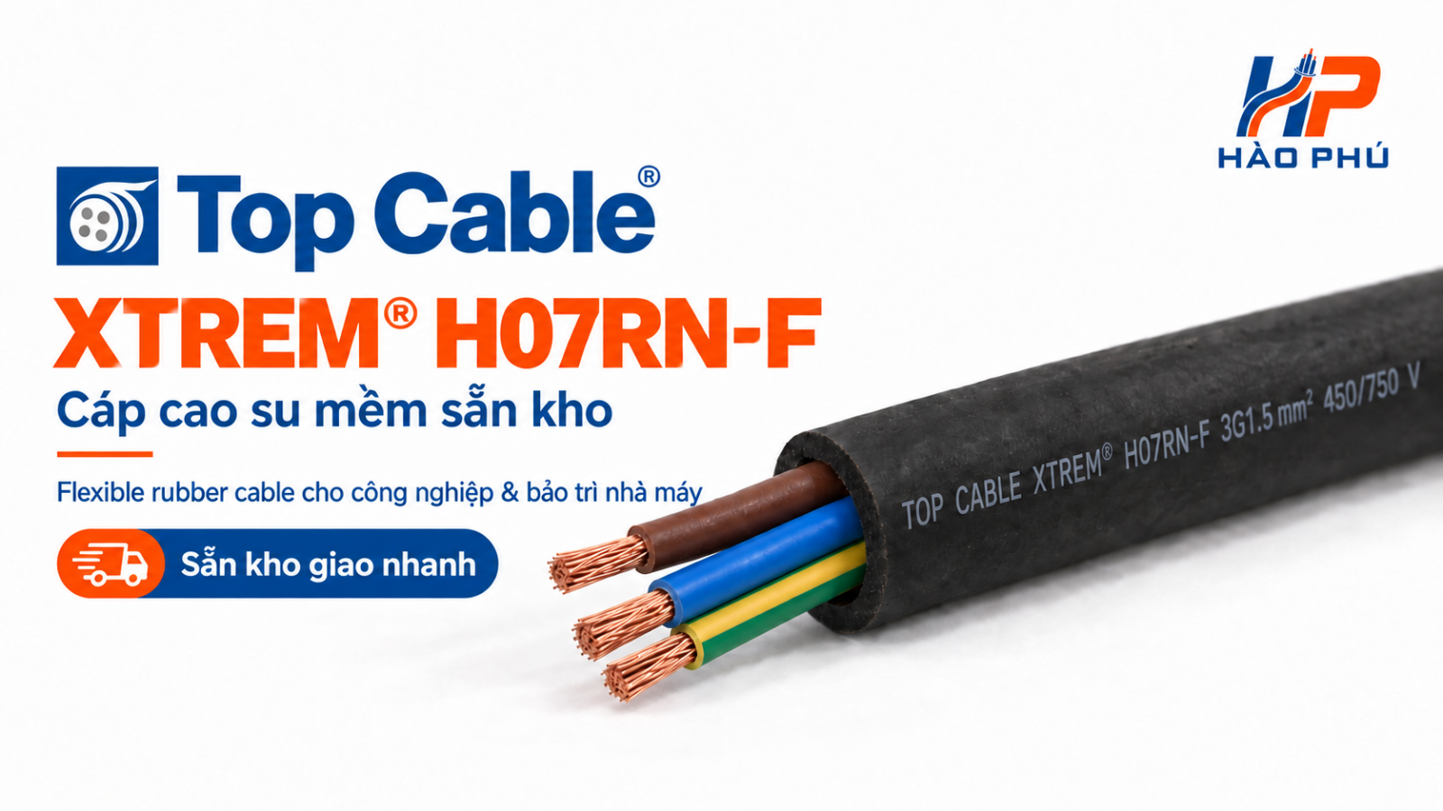 Cáp cao su TOP CABLE XTREM H07RN-F tại Hào Phú