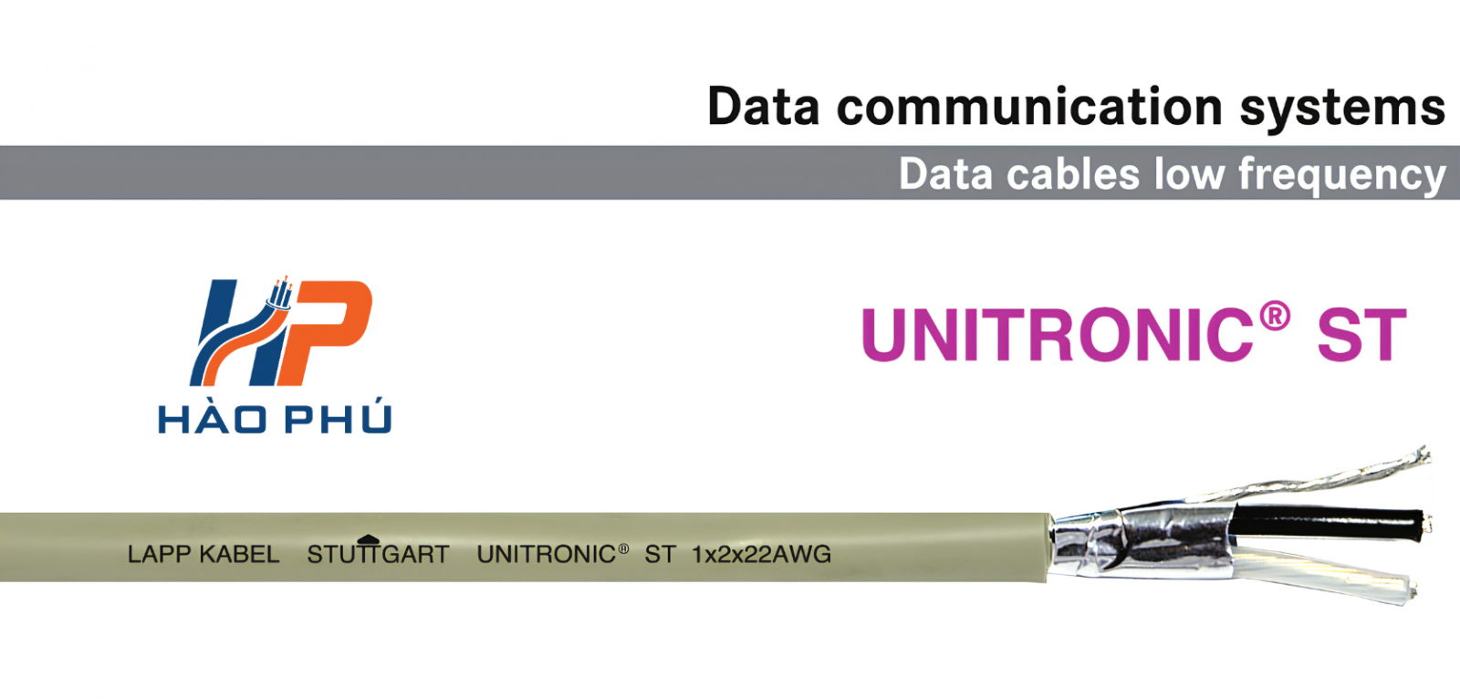 UNITRONIC® ST 2092 1x2x22 AWG GY 3800764