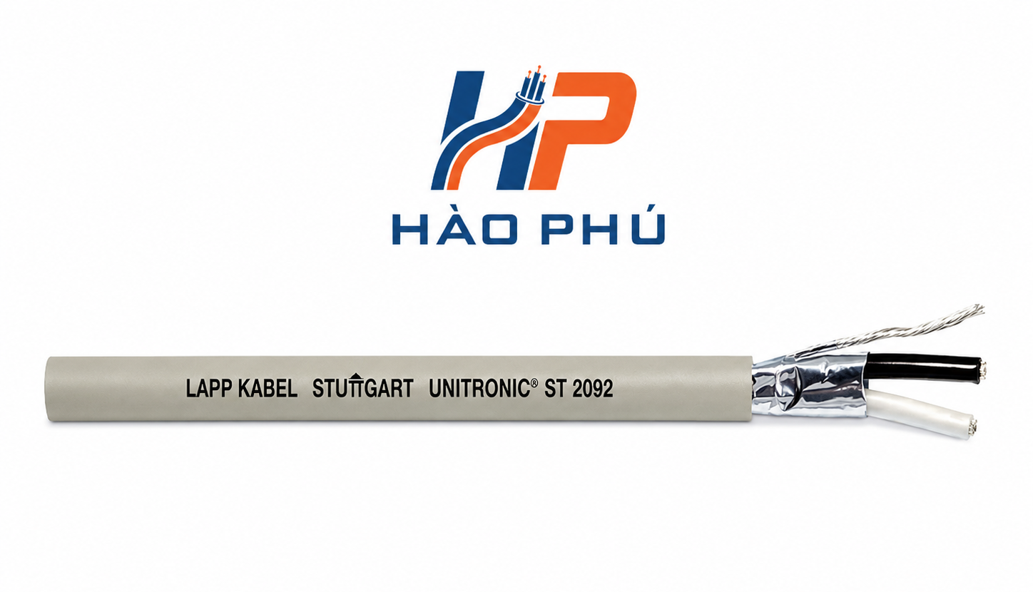 Cấu tạo LAPP UNITRONIC ST 2092 0033002 Cấu tạo cáp LAPP UNITRONIC ST 2092 mã 0033002 với cặp lõi xoắn và lớp shield