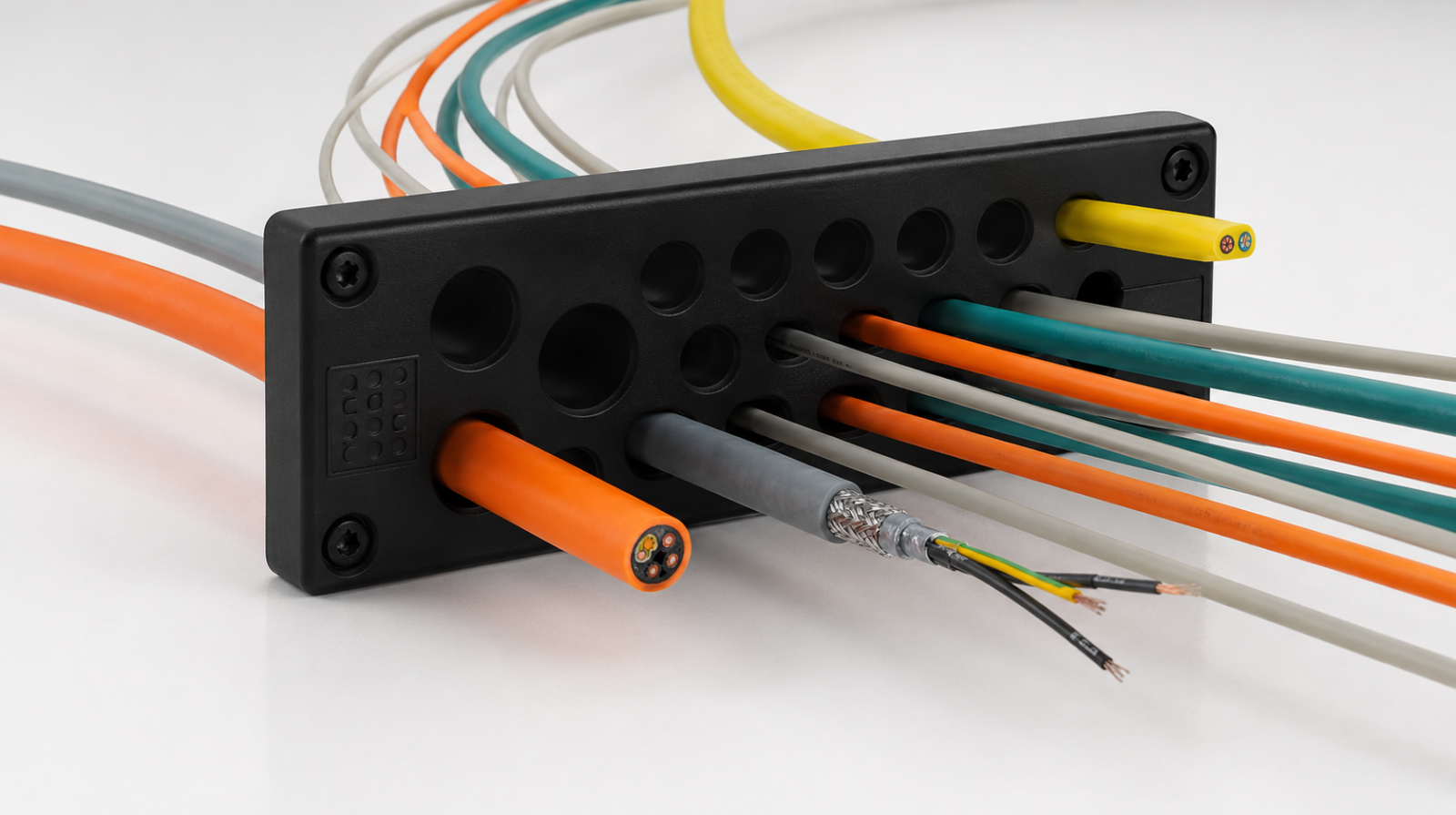 Các loại cáp LAPP đi xuyên qua hệ thống panel và thiết bị
