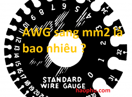 Bảng quy đổi chỉ số AWG sang mm2