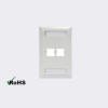 124-15101WH / Mặt Nạ Ổ Cắm Mạng Norden Face Plate USA Plain 01 Port Trắng