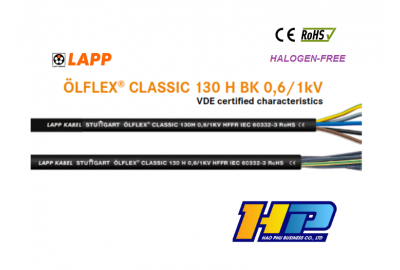 CÁP KHÔNG CHỨA HALOGEN OLFLEX CLASSIC 130 H MÀU ĐEN 0.6/1kV