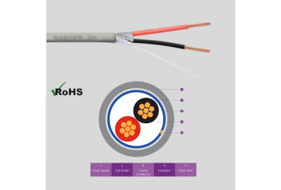 72-3201181 / Cáp Tín Hiệu 1 Pair 18AWG Chống Nhiễu Norden PVC 350m – Lõi Xoắn, Chống Nhiễu Lá Nhôm