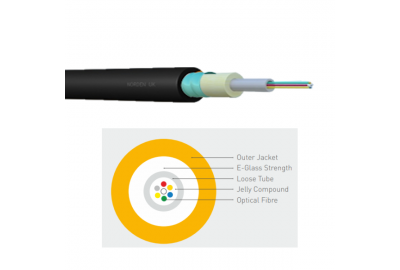 3106-11004OM3CL / Cáp Quang Norden Multimode 04C OM3 E-Glass  Strength Central Loose  Tube  In/Out Optical Cable PVC 