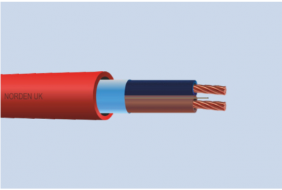 5J-1502RD1 Cáp Chống Cháy Norden PH30 Stranded Conductor Shielded Fire Resistant Cable, 2C x 1.5 mm², LSZH, Al/PET Foil, 300/500V (500m/cuộn)