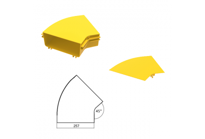 Phụ Kiện Máng Cáp Quang CF240 / Nắp Máng Cáp Quang Gập Ngang 45° – Phụ Kiện Bảo Vệ Tối Ưu Cho Hệ Thống Cáp Quang