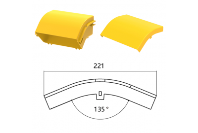 Phụ Kiện Máng Cáp Quang CF240 / Máng Cáp Quang Chữ Thập Góc Ngoài 45° – An Toàn, Thẩm Mỹ, Dễ Triển Khai