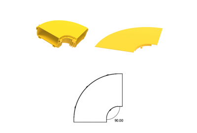 Phụ Kiện Máng Cáp Quang CF240 / Nắp Che Máng Cáp Quang Góc Ngang 90° – Giải Pháp Bảo Vệ Tối Ưu Cho Hệ Thống Cáp Quang