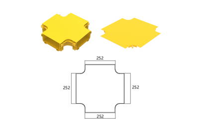 Phụ Kiện Máng Cáp Quang CF240 / Nắp Máng Cáp Quang Dạng Chữ Thập – Chống Cháy FV-0, Đạt Chuẩn UL E493064, RoHS