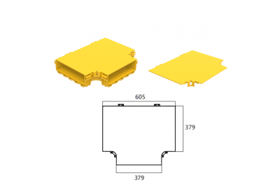 Phụ Kiện Máng Cáp Quang CF360 / Nắp Đậy Khớp Nối Chữ T – An Toàn Tuyệt Đối Cho Hệ Thống Mạng