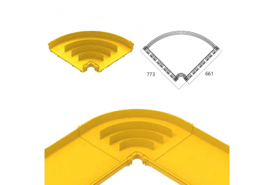 Phụ Kiện Máng Cáp Quang CF600 / Khớp Nối Góc Ngang 90° Giải Pháp Chuyển Hướng Hiệu Quả Trong Hệ Thống Cáp Quang