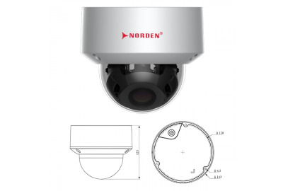 ENC-HVD8M-50R-94 / CAMERA NORDEN 5MP MOTORIZED VANDAL DOME CAMERA