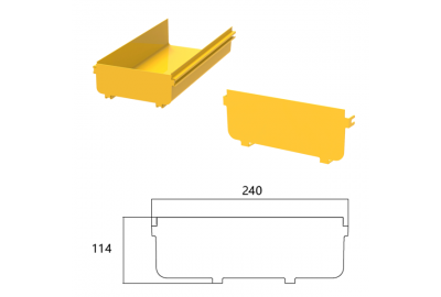 Phụ Kiện Máng Cáp Quang CF240 / Nắp Chặn Máng Cáp Quang Chống Cháy – Giải Pháp Kết Thúc Tuyến An Toàn và Hiệu Quả