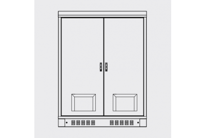 Tủ rack IP65 có điều hòa hai ngăn – Giải pháp tủ công nghiệp phân vùng tối ưu