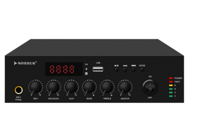 Amply trộn kỹ thuật số mini 120W – 120W Mini Digital Mixer Amplifier Norden Communication