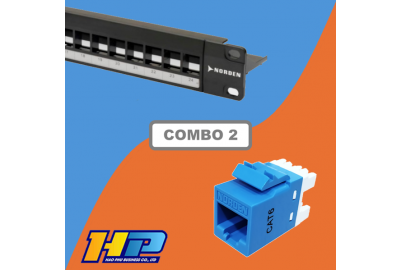 Combo Patch Panel 16 Ports Cat6 Norden – Giải Pháp Kết Nối Mạng Chuyên Nghiệp Với Keystone Jack 