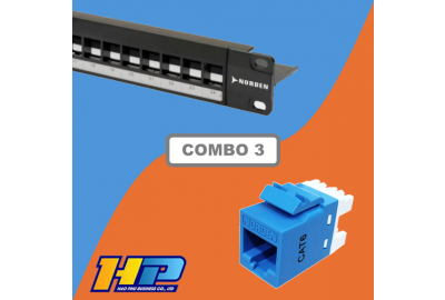 Combo Patch Panel 8 Ports Cat6 Norden – Giải Pháp Mạng Linh Hoạt Với Keystone Jack